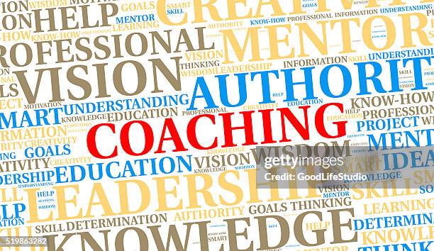 coaching - word cloud stock illustrations