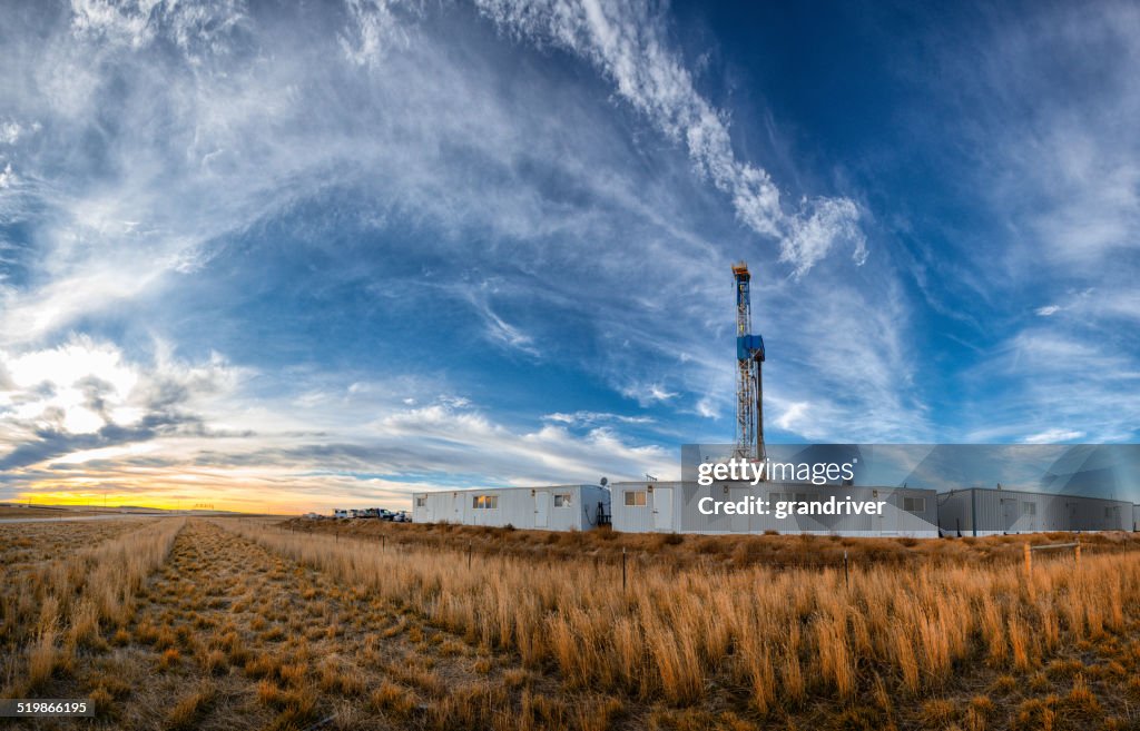 Drilling Rig Fracking Panoramablick