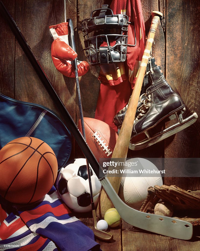 Variety of Sports Equipment