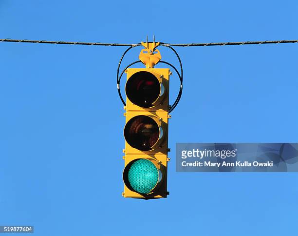 green traffic light - road signal imagens e fotografias de stock