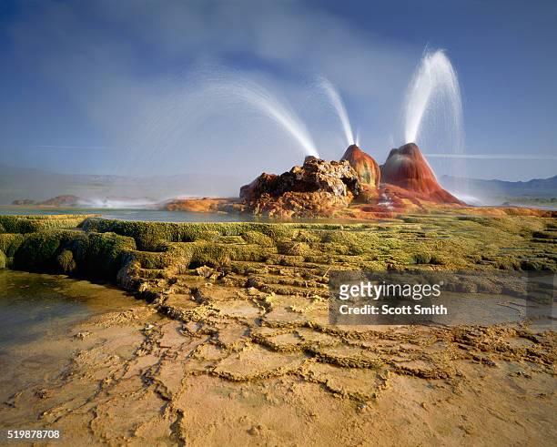geysers in black rock desert - geyser ストックフォトと画像