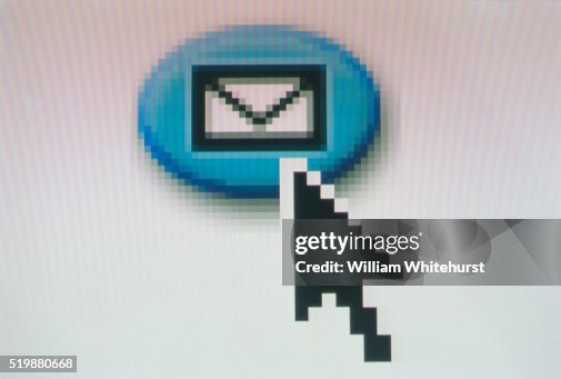 Mail Button on Computer Screen Mail Button on Computer Screen