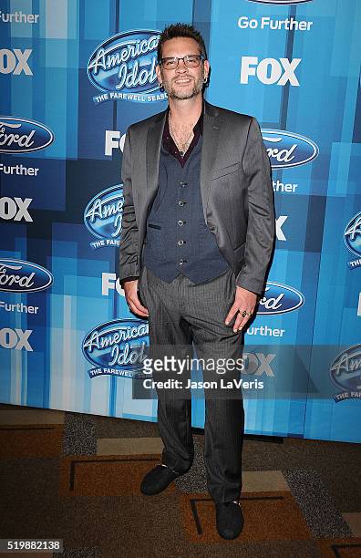 Singer Bo Bice attends FOX's "American Idol" finale for the farewell season at Dolby Theatre on April 7, 2016 in Hollywood, California.