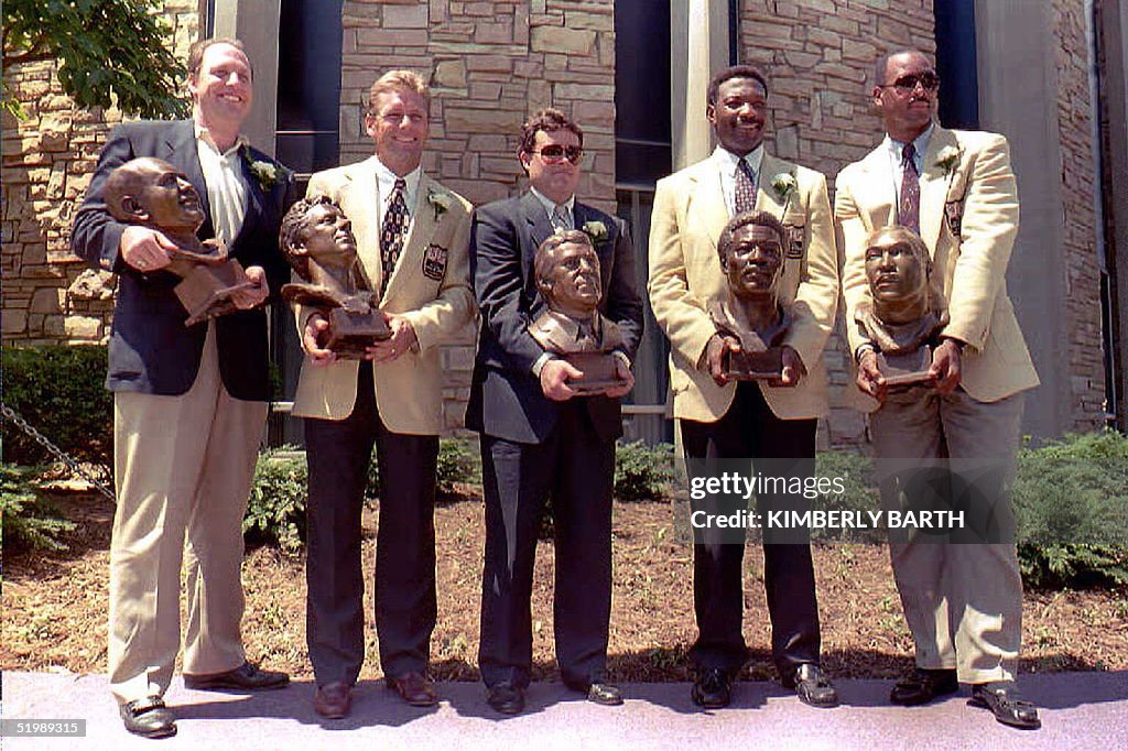 Newly inducted Pro Football Hall of Fame enshrinee