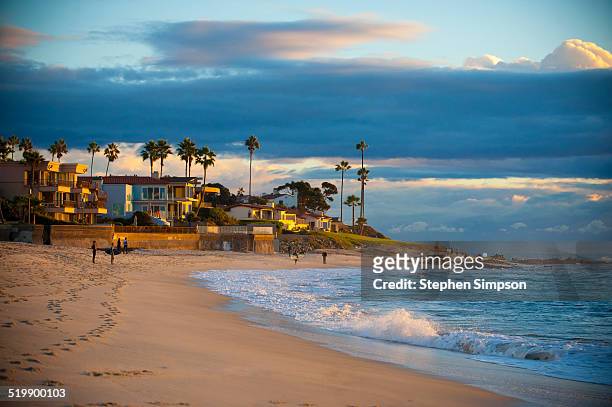 marine street beach, summer sky - california stock-fotos und bilder