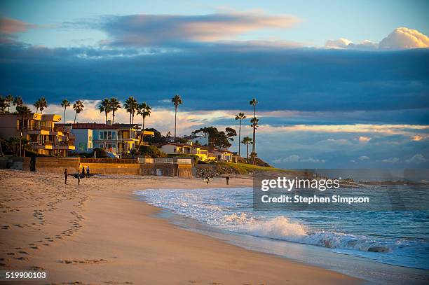 marine street beach, summer sky - san diego street fotografías e imágenes de stock