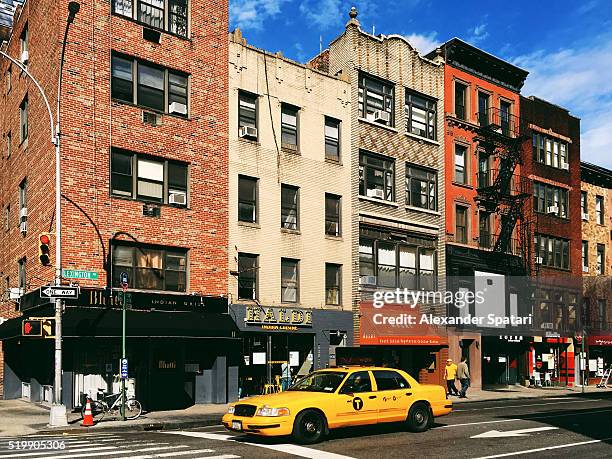 little india district in east village, new york city, usa - greenwich village stock-fotos und bilder