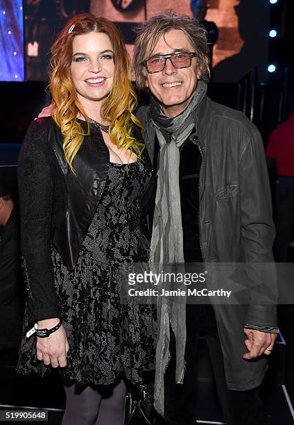 Alison Petersson and musician Tom Petersson of Cheap Trick attend the 31st Annual Rock And Roll Hall Of Fame Induction Ceremony at Barclays Center of...