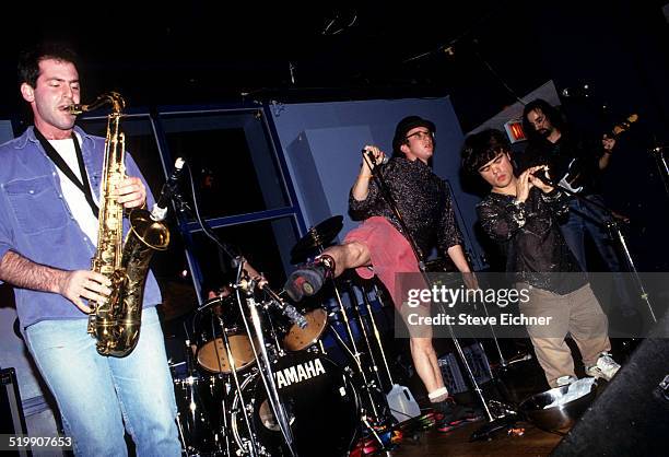 Peter Dinklage performs singing with Whizzy at Columbia University, New York, New York, November 13, 1993.