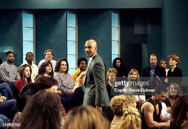 Montel Williams on set at the Montel Williams show, New York, October 29, 1993.