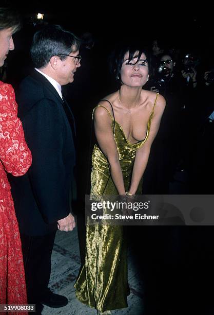 Maria Conchita Alonso attends CFDA awards at Lincoln Center, New York, New York, February 3, 1997.