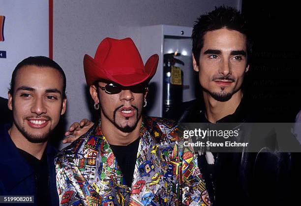 Howie Dorough, AJ McLean, and Kevin Richardson of Backstreet Boys attend the premiere of 'Star Wars The Phantom Menace,' New York, May 16, 1999.
