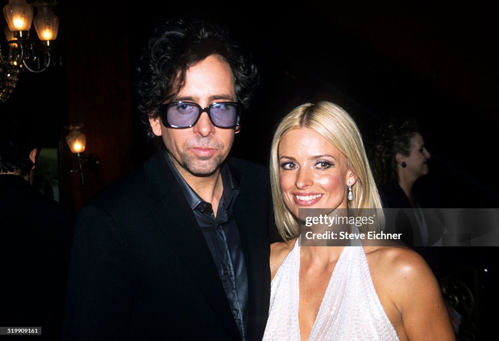 Tim Burton and Lisa Marie at premiere of of the Apes,' New