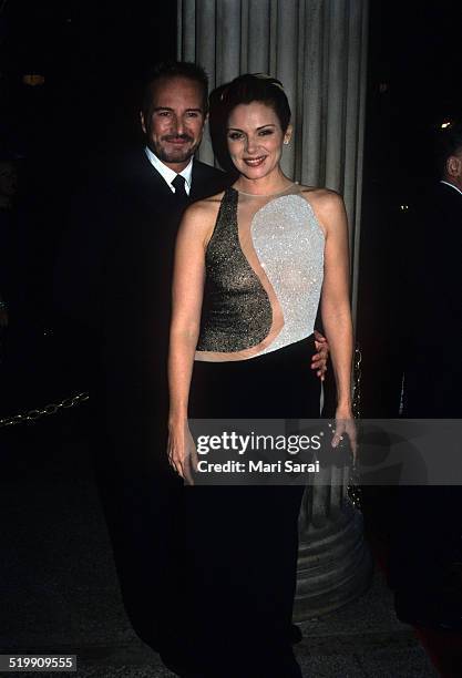 Randolph Duke and Kim Cattrall at the Metropolitan Museum's Costume Institute gala exhibition, New York, New York, December 6, 1999.