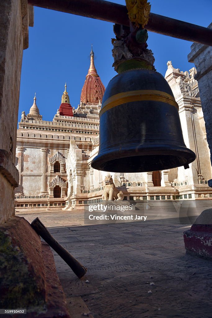 Bell at Ananda Phaya Bagan Buddhist Temple Unesco Myanmar