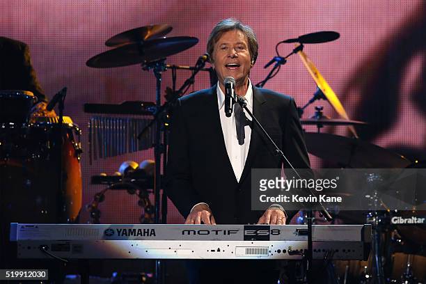 Robert Lamm of Chicago performs at the 31st Annual Rock And Roll Hall Of Fame Induction Ceremony at Barclays Center on April 8, 2016 in New York City.
