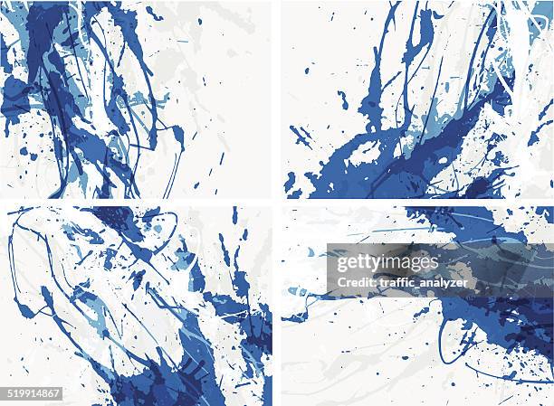colorful grunge backgrounds - paint splash stock illustrations