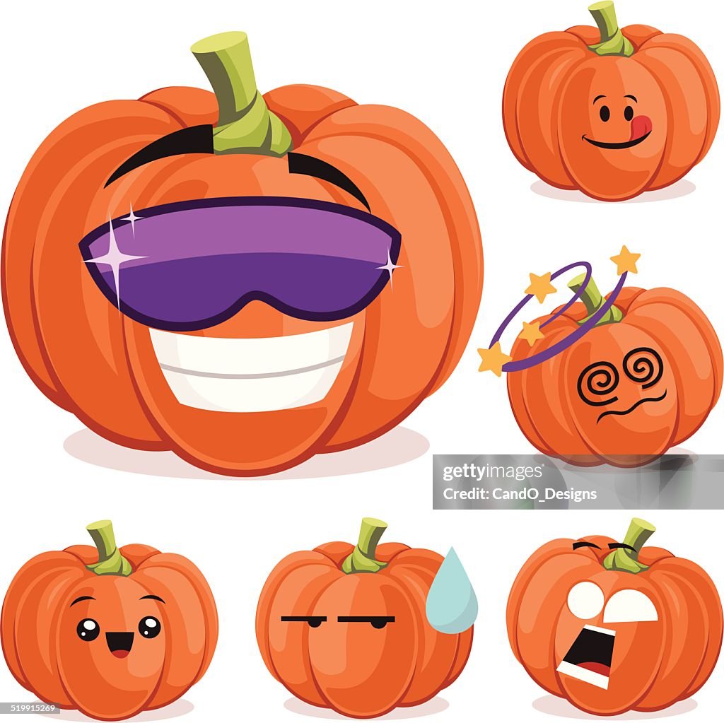 Pumpkin Cartoon Set A
