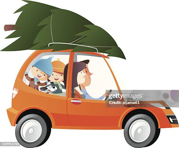 family car - road trip family stock illustrations
