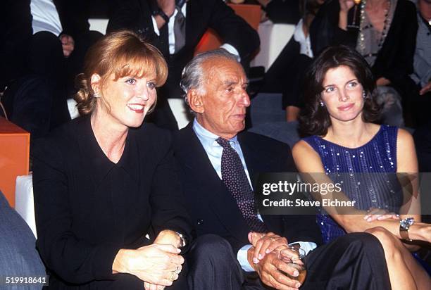 Sarah Ferguson and Stephanie Seymour at a fashion show, New York, 1996.