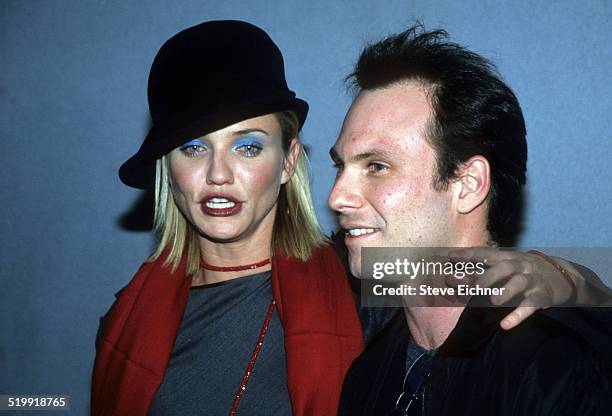 Cameron Diaz and Christian Slater at premiere of 'Very Bad Things,' New York, November 16, 1998.