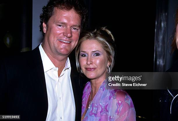 Rick Hilton and Kathy Hilton at Hugo Boss store opening, New York, May 8, 2001.