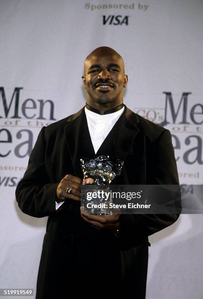 Evander Holyfield at GQ Man of the Year awards, New York, October 21, 1998.