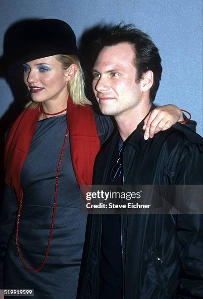 Cameron Diaz and Christian Slater at premiere of 'Very Bad Things,' New York, November 16, 1998.