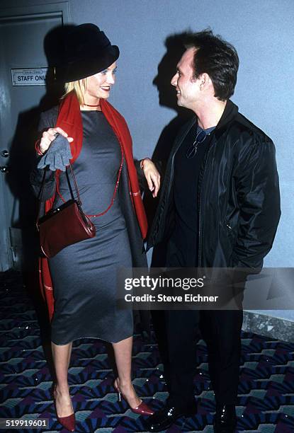 Cameron Diaz and Christian Slater at premiere of 'Very Bad Things,' New York, November 16, 1998.