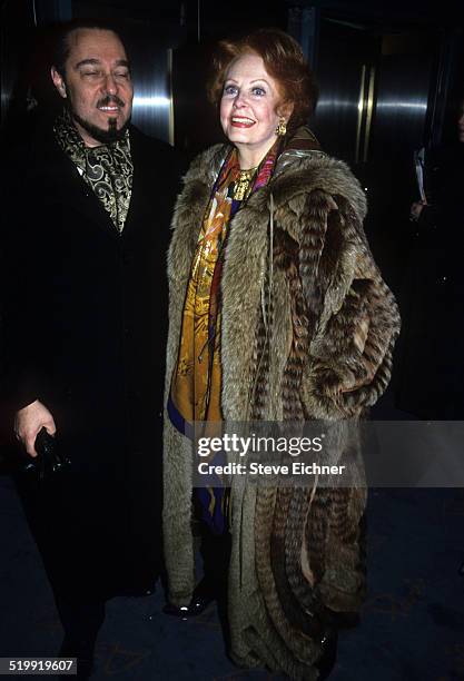 Marc Rosen and Arlene Dahl at premiere of 'Diamonds,' New York, December 2, 1999.