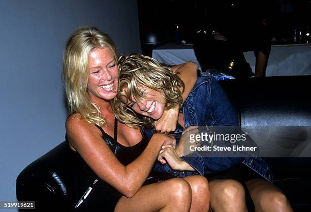 Rachel Hunter and Jacqui Hunter at Rock n Rally, New York, August 3, 2000.