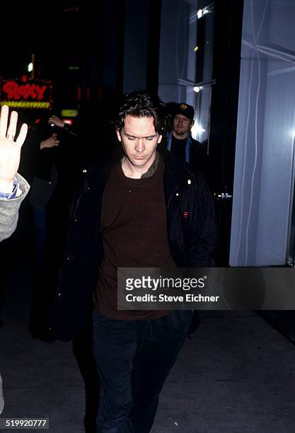 Timothy Hutton Outside Club USA, New York, New York, 1990s.