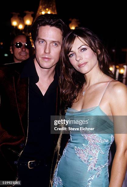 Elizabeth Hurley and Hugh Grant premiere of 'Mickey Blue Eyes,' New York, August 11, 1999.