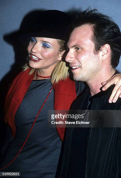 Cameron Diaz and Christian Slater at premiere of 'Very Bad Things,' New York, November 16, 1998.