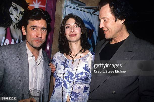Griffin Dunn, Illeana Douglas, and Christopher Walken at Search and Destroy party at Z Bar, New York, New York, April 19, 1994.