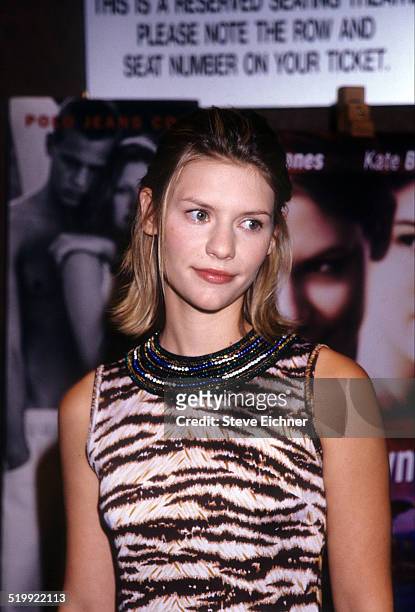 Claire Danes at premiere of 'Brokedown Palace,' New York, August 10, 1999.