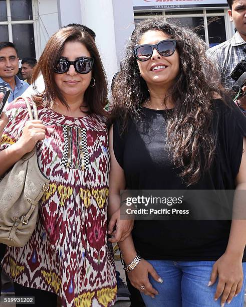 Choreographer Geeta Kapoor and Farah Khan come out from Jodhpur Airport on Saturday. They arrive for shoot of upcoming movie "Kung Fu Yoga". The film...