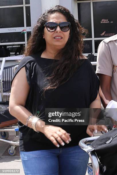 Choreographer Geeta Kapoor comes out from Jodhpur Airport on Saturday. She arrives for shoot of upcoming movie "Kung Fu Yoga". The film is a...
