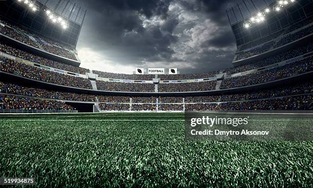american football stadium - soccer field at night stock pictures, royalty-free photos & images