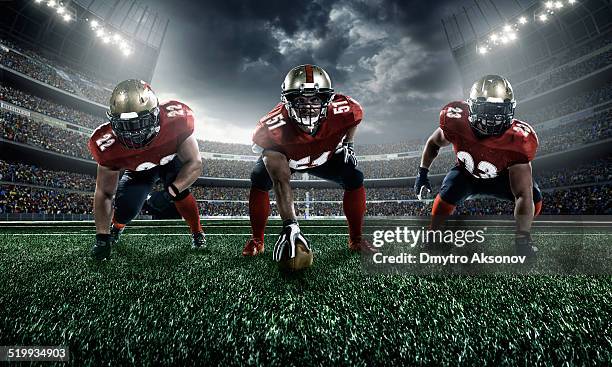 american football - football line of scrimmage stock pictures, royalty-free photos & images