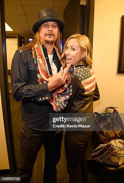Kid Rock and Sheryl Crow attend 31st Annual Rock And Roll Hall Of Fame Induction Ceremony at Barclays Center of Brooklyn on April 8, 2016 in New York...