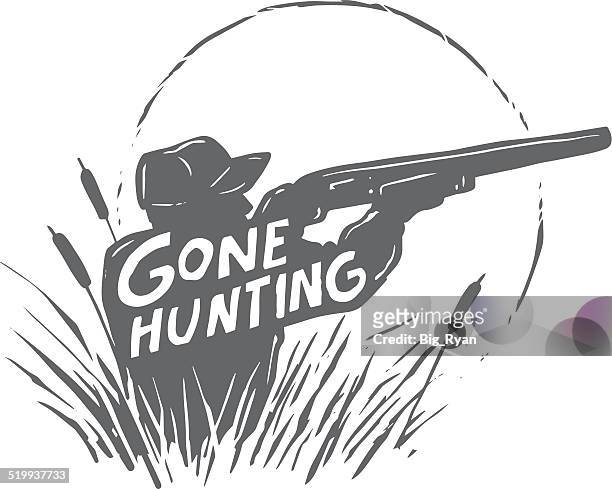 gone hunting shooter - bird hunting stock illustrations