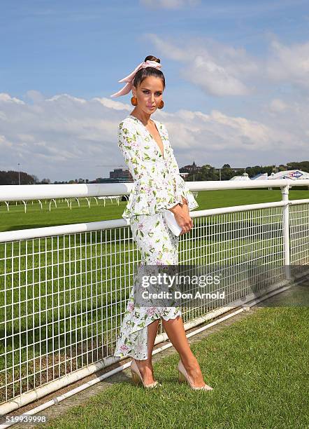 Jodi Anasta poses during Queen Elizabeth Stakes Day at Royal Randwick Racecourse on April 9, 2016 in Sydney, Australia.