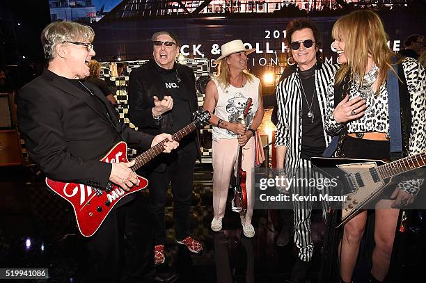 Steve Miller, Rick Nielsen, Robin Zander, Glenn Hughes and Grace Potter attend 31st Annual Rock And Roll Hall Of Fame Induction Ceremony at Barclays...