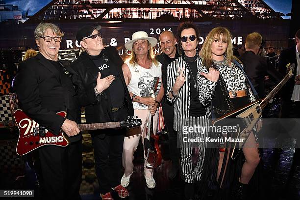 Steve Miller, Rick Nielsen, Robin Zander, Glenn Hughes and Grace Potter attend 31st Annual Rock And Roll Hall Of Fame Induction Ceremony at Barclays...
