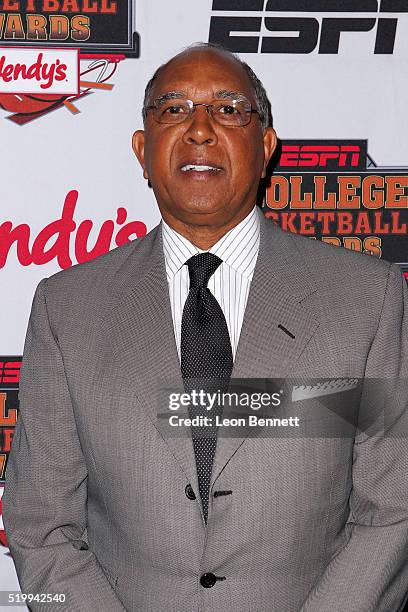 Basketball coach Tubby Smith attends the 2016 College Basketball Awards Presented By Wendy's at Microsoft Theater on April 8, 2016 in Los Angeles,...