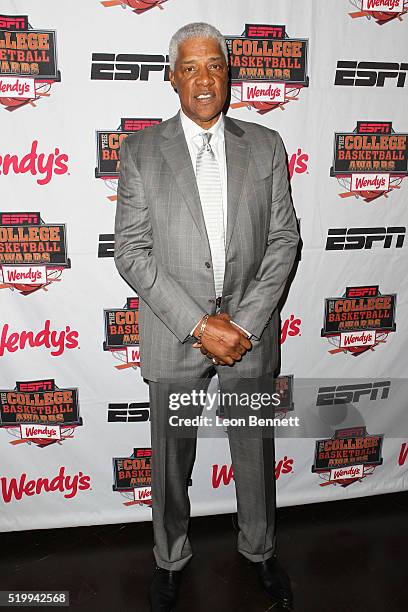 Legend Julius Erving attends the 2016 College Basketball Awards Presented By Wendy's at Microsoft Theater on April 8, 2016 in Los Angeles, California.