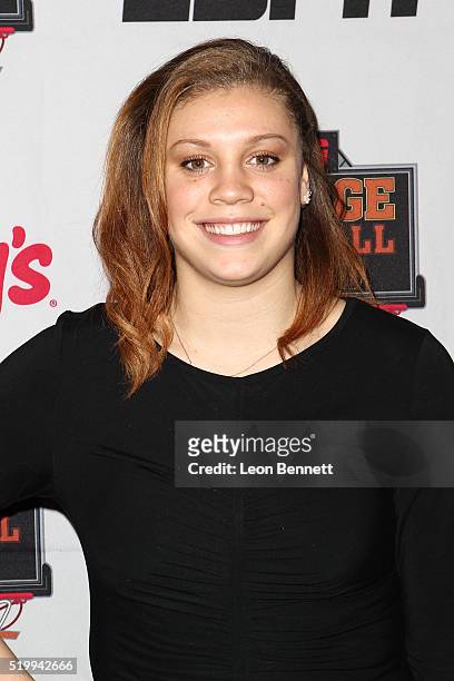 Minnasota's Rachel Banham attends the 2016 College Basketball Awards Presented By Wendy's at Microsoft Theater on April 8, 2016 in Los Angeles,...