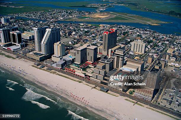 atlantic city and new jersey shoreline - atlantic city stock pictures, royalty-free photos & images