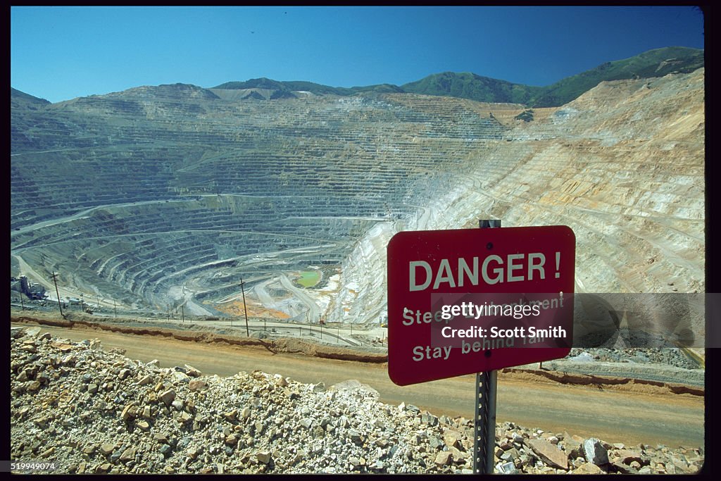 Danger Sign at Kennecott Copper Mine